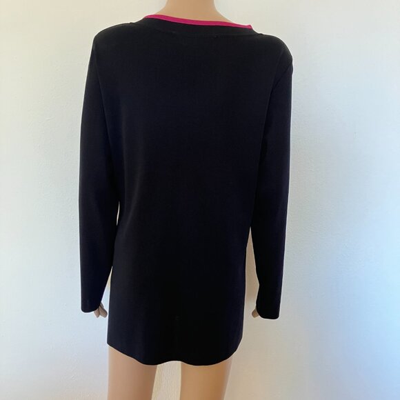 Exclusively Misook Magenta & Black Jacket Large L - Picture 4 of 6